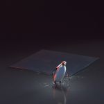 Fearing the worst, a penguin runs from the ever-growing possibility that things could go wrong.